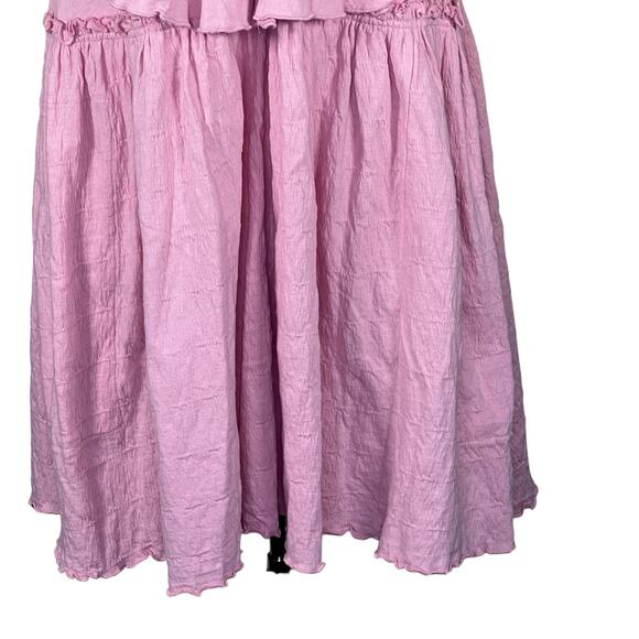 Free People FP Beach Dusty Pink Boho Racerback Mini Dress Coastal Coverup Small - Picture 3 of 11